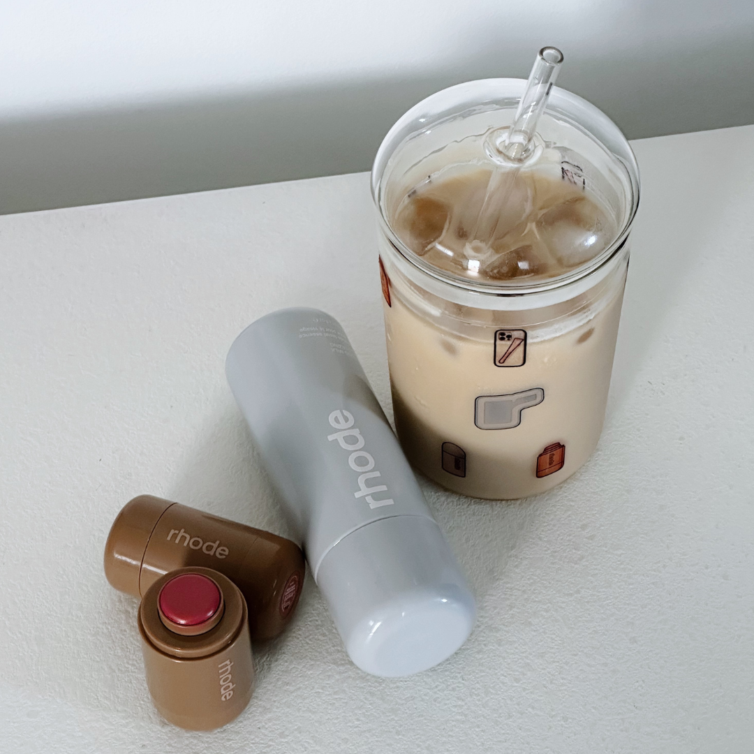 Personalised Glazed Glass Straw Cup