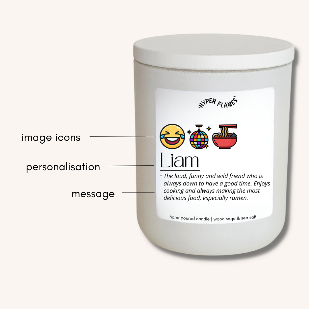 Personalised Icon Candle - Colour