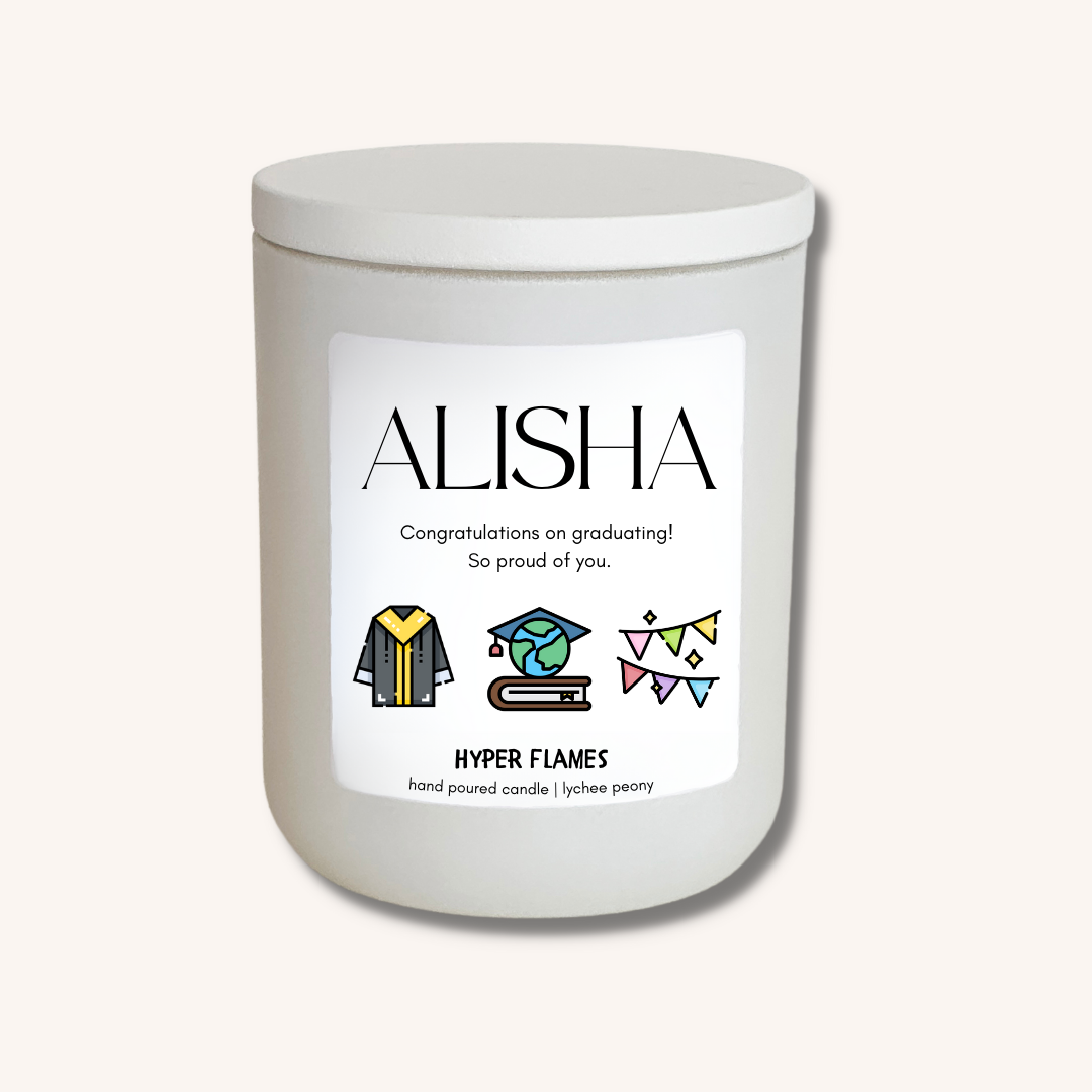 Personalised Mini Message Candle - Colour