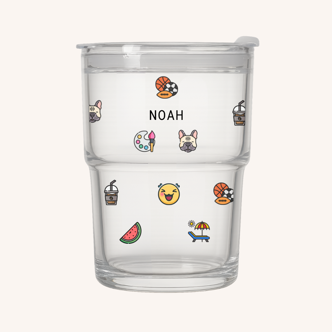 Personalised Glass Tumbler - Full Wrapped Colour