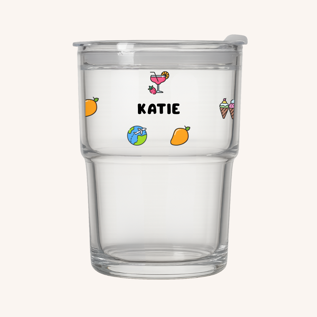 Personalised Glass Tumbler - Colour